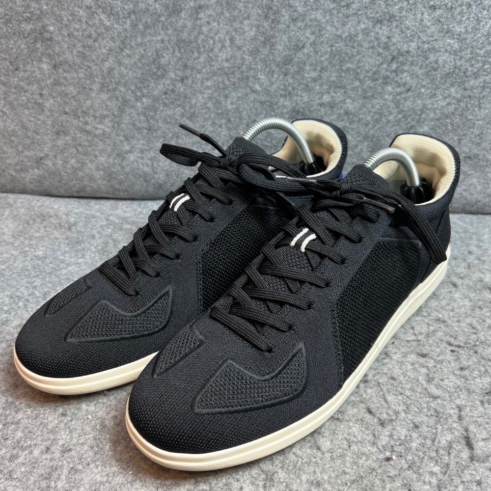 Rothys RS01 Mens Sneakers Black Obsidian Sustainable Knit Low Top Shoes Size 11